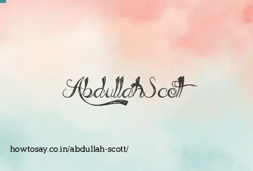 Abdullah Scott