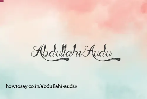 Abdullahi Audu