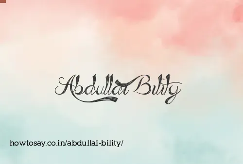 Abdullai Bility