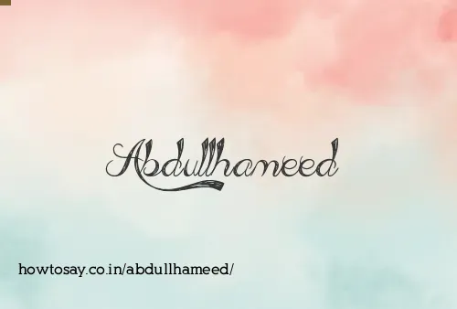 Abdullhameed