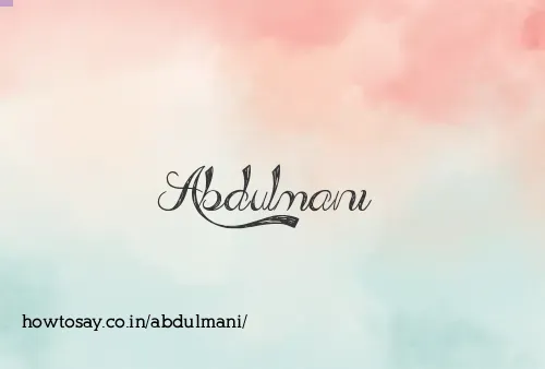 Abdulmani
