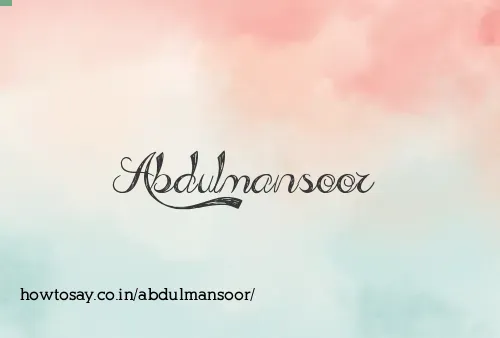 Abdulmansoor