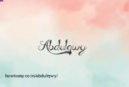 Abdulqwy
