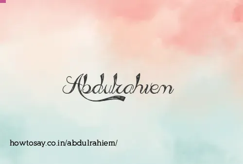 Abdulrahiem
