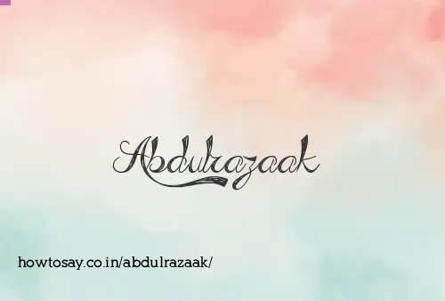 Abdulrazaak
