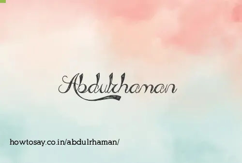 Abdulrhaman