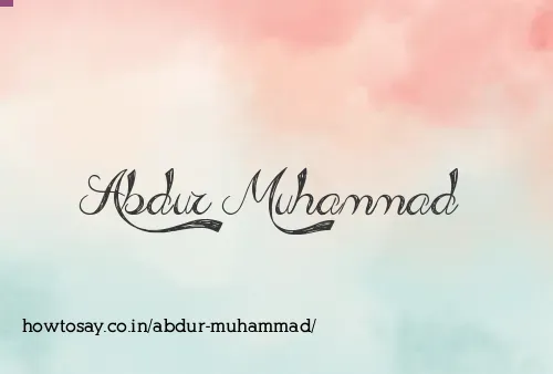 Abdur Muhammad