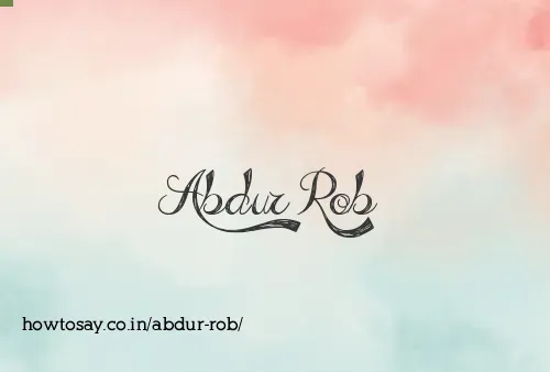 Abdur Rob