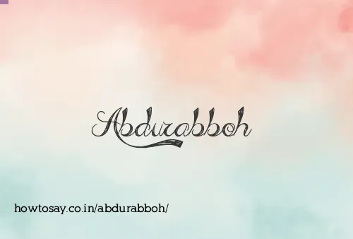 Abdurabboh