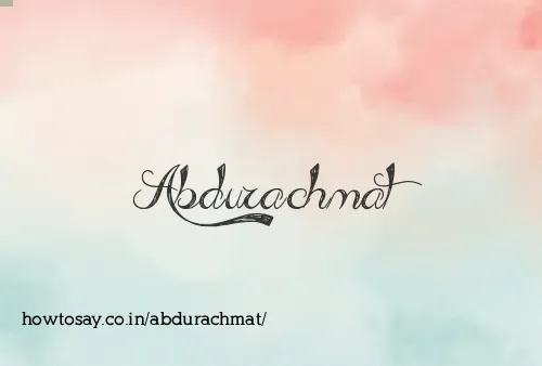 Abdurachmat