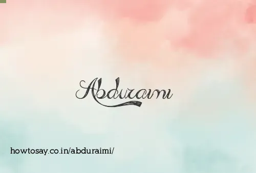 Abduraimi