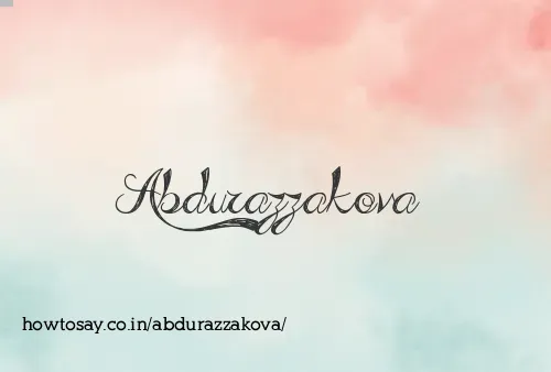 Abdurazzakova