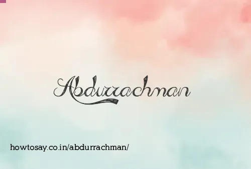 Abdurrachman