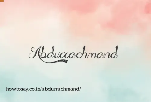 Abdurrachmand