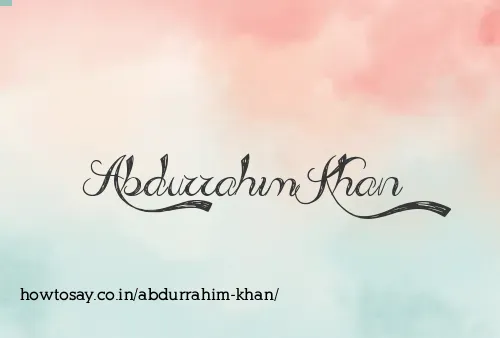 Abdurrahim Khan