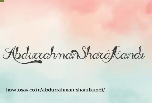 Abdurrahman Sharafkandi