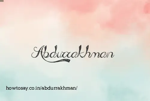 Abdurrakhman
