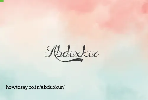 Abduxkur