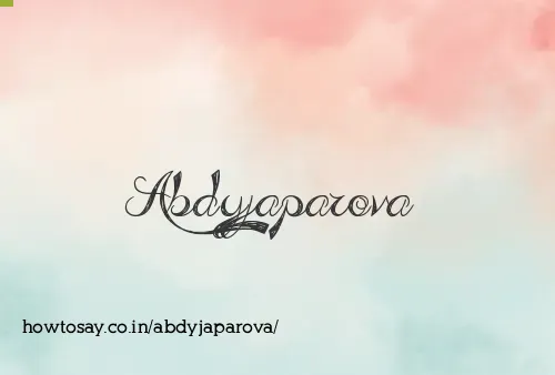 Abdyjaparova