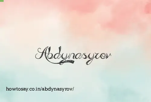 Abdynasyrov