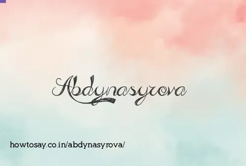 Abdynasyrova