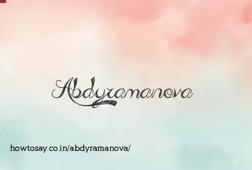Abdyramanova