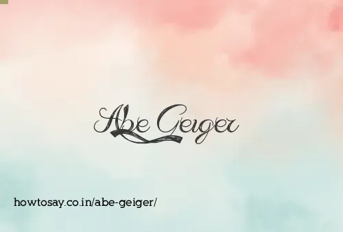 Abe Geiger