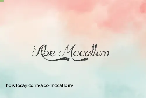 Abe Mccallum