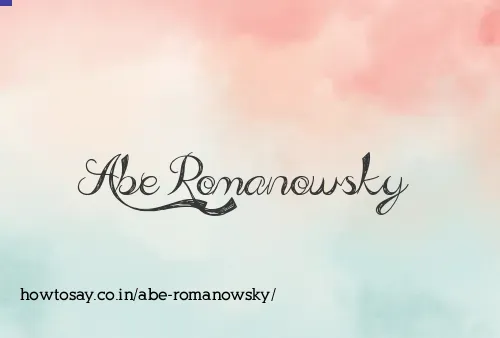 Abe Romanowsky