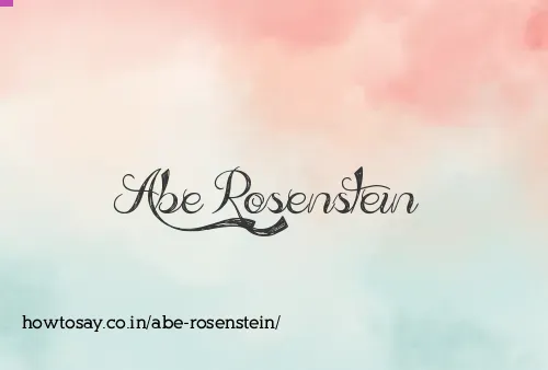 Abe Rosenstein