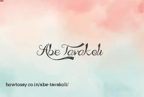 Abe Tavakoli