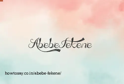 Abebe Fekene