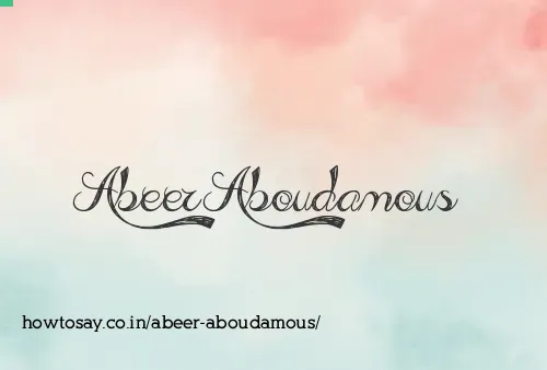 Abeer Aboudamous