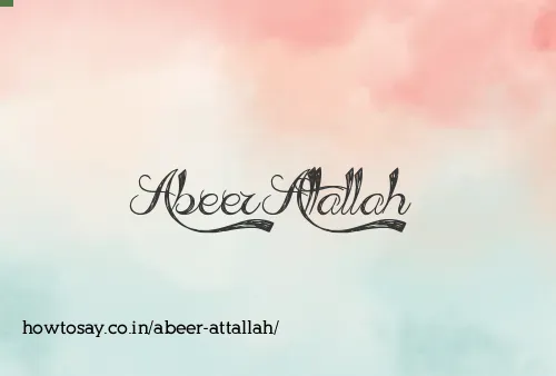 Abeer Attallah
