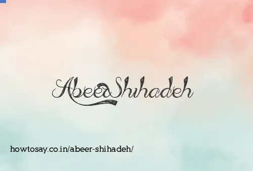 Abeer Shihadeh