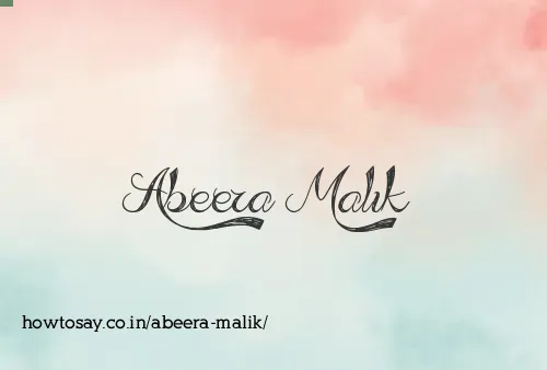 Abeera Malik