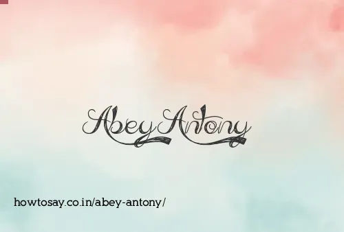 Abey Antony