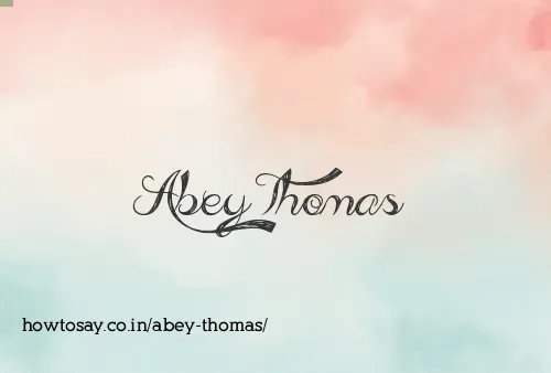 Abey Thomas