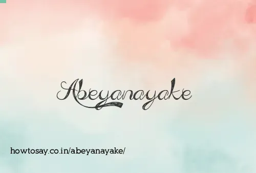 Abeyanayake