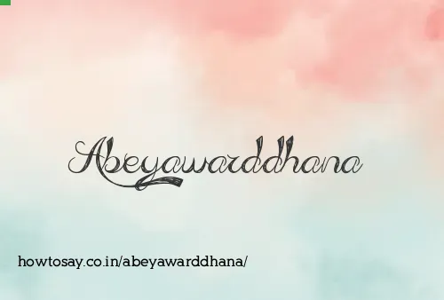 Abeyawarddhana