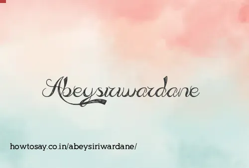 Abeysiriwardane