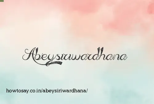 Abeysiriwardhana