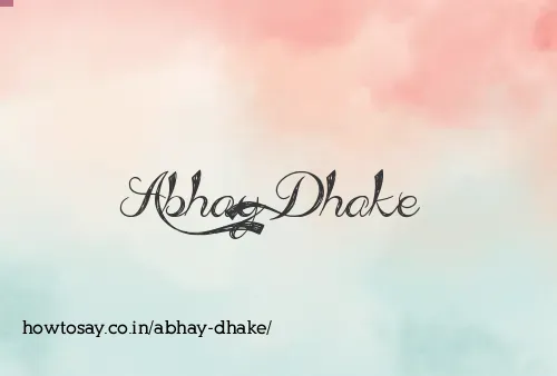 Abhay Dhake