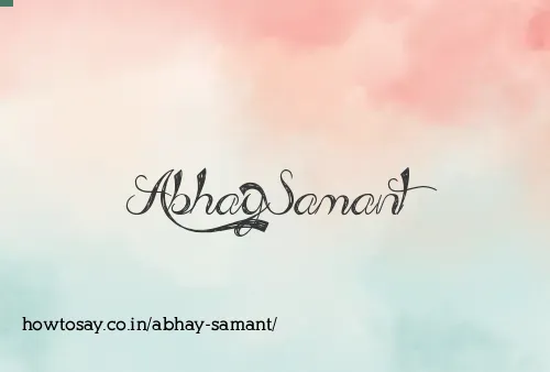 Abhay Samant
