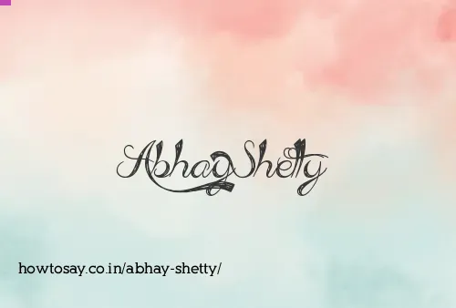 Abhay Shetty