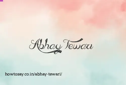 Abhay Tewari