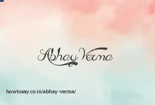 Abhay Verma