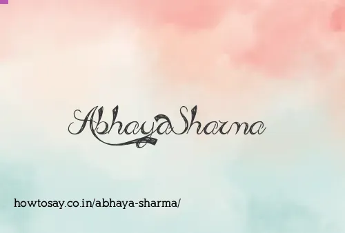 Abhaya Sharma