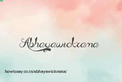 Abhayawickrama