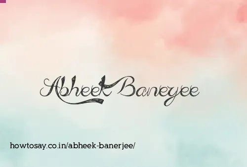 Abheek Banerjee